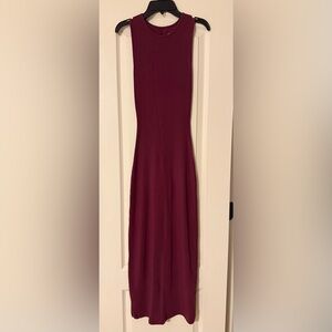 Quince Super Soft Elegant Wine Red Women's Dress